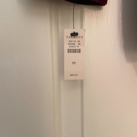 Talbots Red and Black Striped Cowl-Neck Top (New w/Tag) Size Medium - Picture 4 of 4